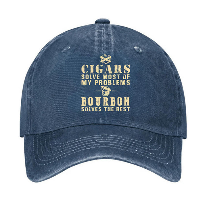 Bourbon – Verstellbare Baseballkappe „Solve The Rest Problems“