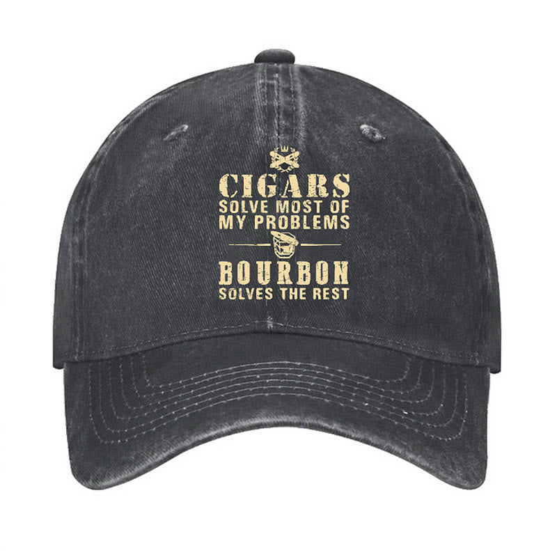Bourbon – Verstellbare Baseballkappe „Solve The Rest Problems“