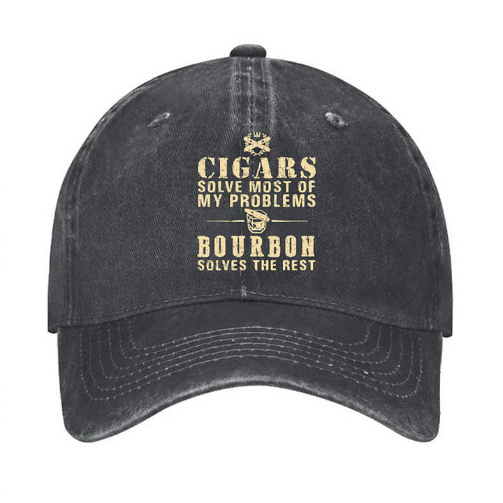 Bourbon – Verstellbare Baseballkappe „Solve The Rest Problems“