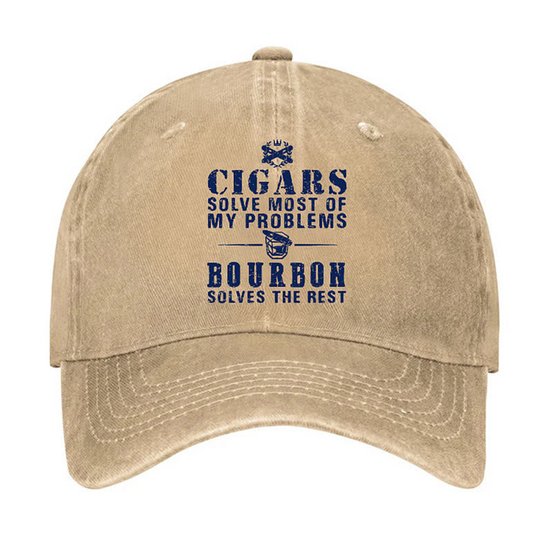 Bourbon – Verstellbare Baseballkappe „Solve The Rest Problems“