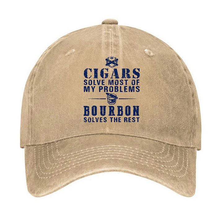 Bourbon – Verstellbare Baseballkappe „Solve The Rest Problems“
