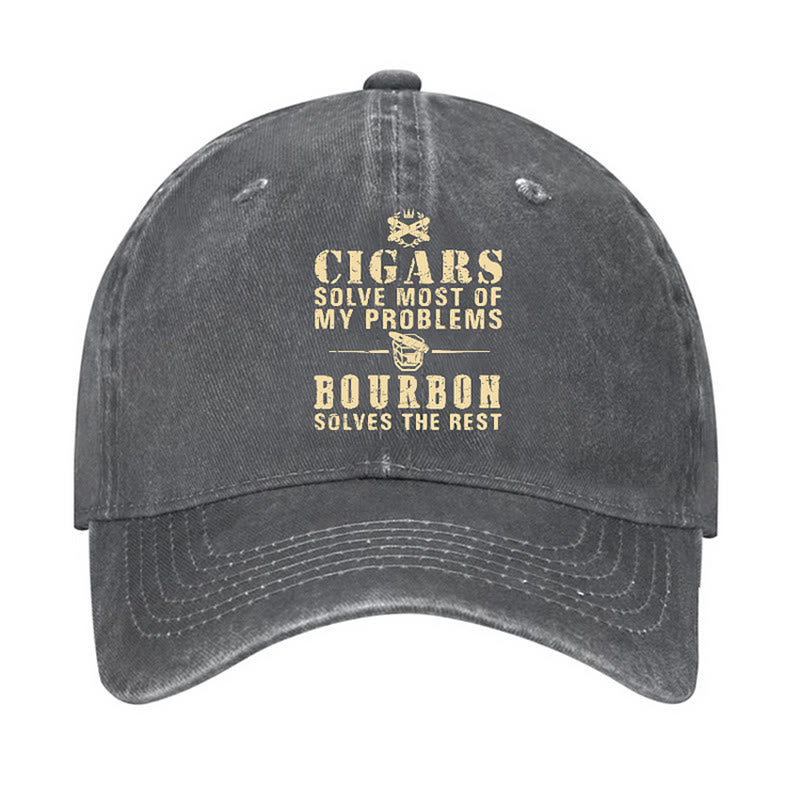Bourbon – Verstellbare Baseballkappe „Solve The Rest Problems“
