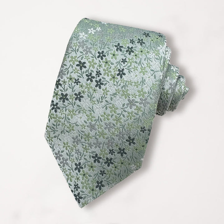 Grüne Krawatte aus Polyester mit Jacquardmuster für Herren