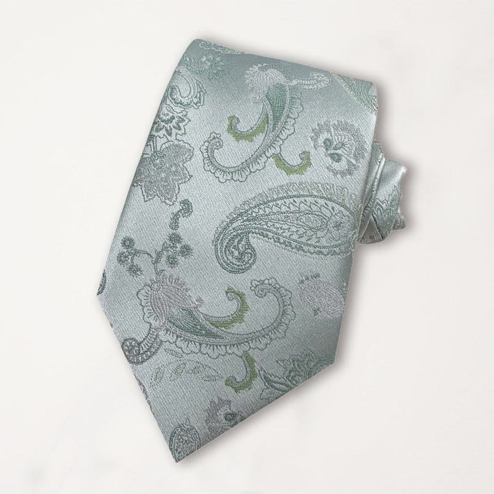 Grüne Krawatte aus Polyester mit Jacquardmuster für Herren