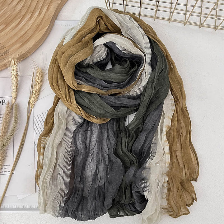 Dünner Damenschal mit Farbverlauf und einfarbiger Farbe