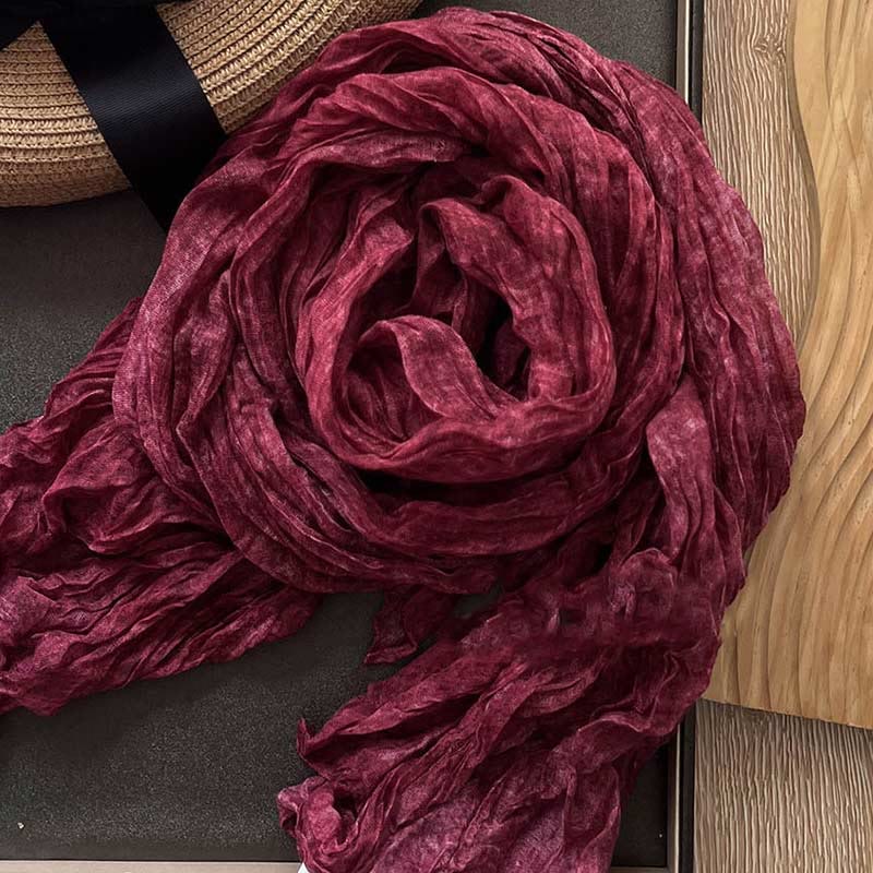 Dünner Retro-Schal in Batikfarbe für Damen