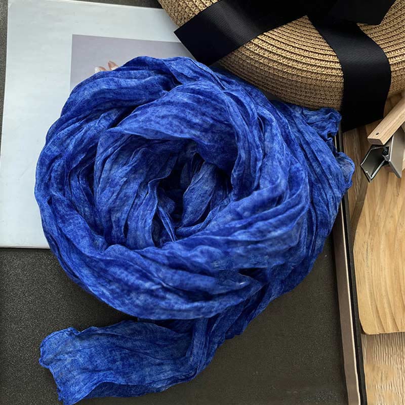 Dünner Retro-Schal in Batikfarbe für Damen