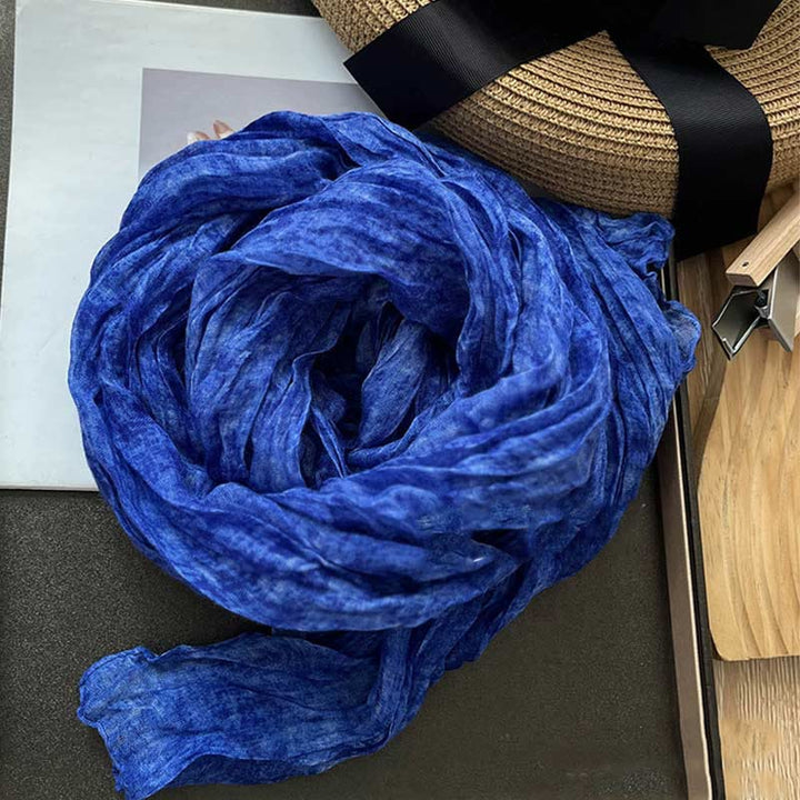 Dünner Retro-Schal in Batikfarbe für Damen