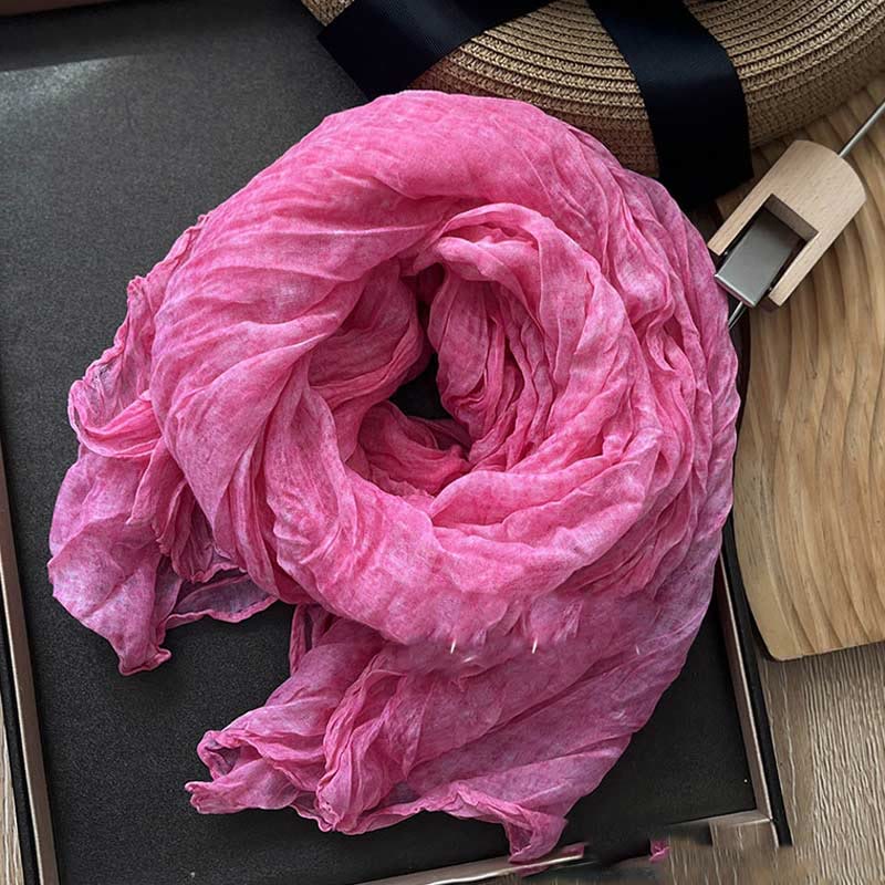 Dünner Retro-Schal in Batikfarbe für Damen
