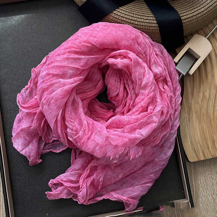 Dünner Retro-Schal in Batikfarbe für Damen
