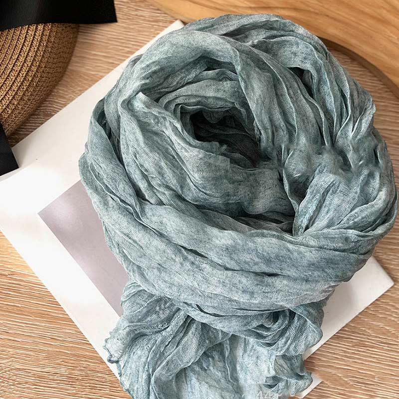 Dünner Retro-Schal in Batikfarbe für Damen