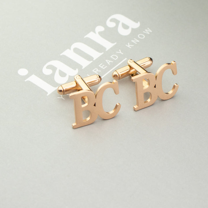 1 Paar benutzerdefinierte Buchstabenknopfabdeckungen Set Anzugmanschettenknöpfe - image 6