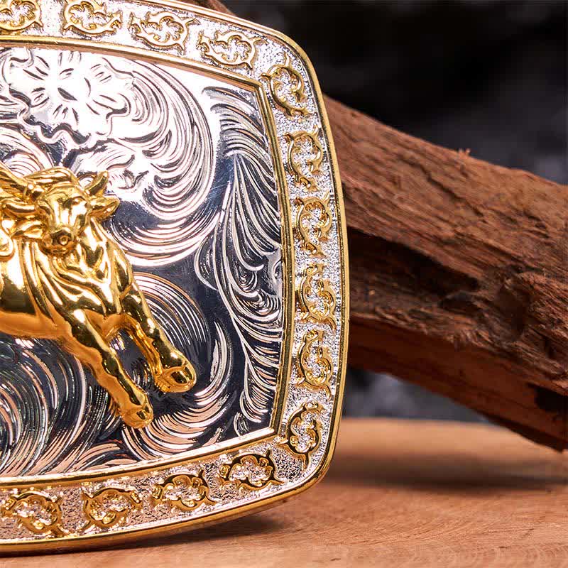 Gold & Silber Reiten DIY große Schnalle Ledergürtel - image 5
