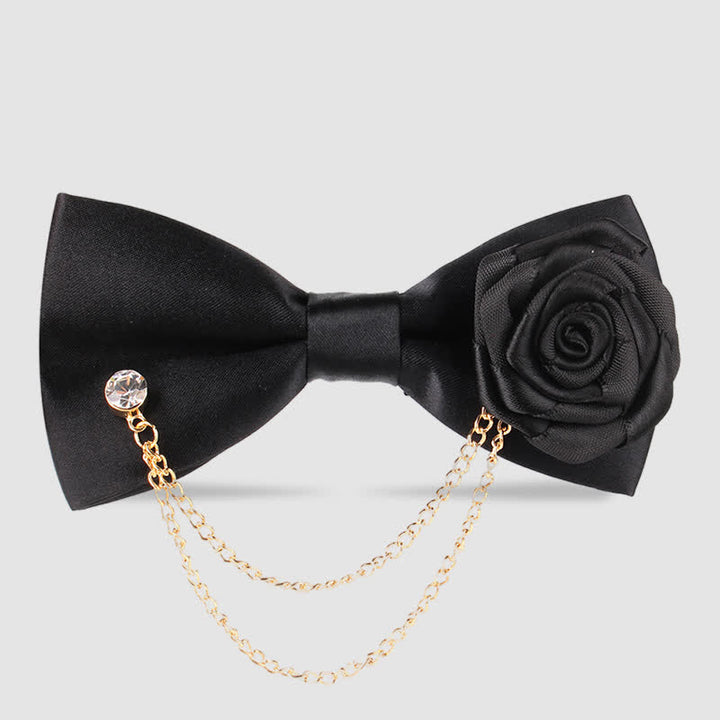 Elegante Herrenfliege mit Rosé-Gold-Kettenverzierung