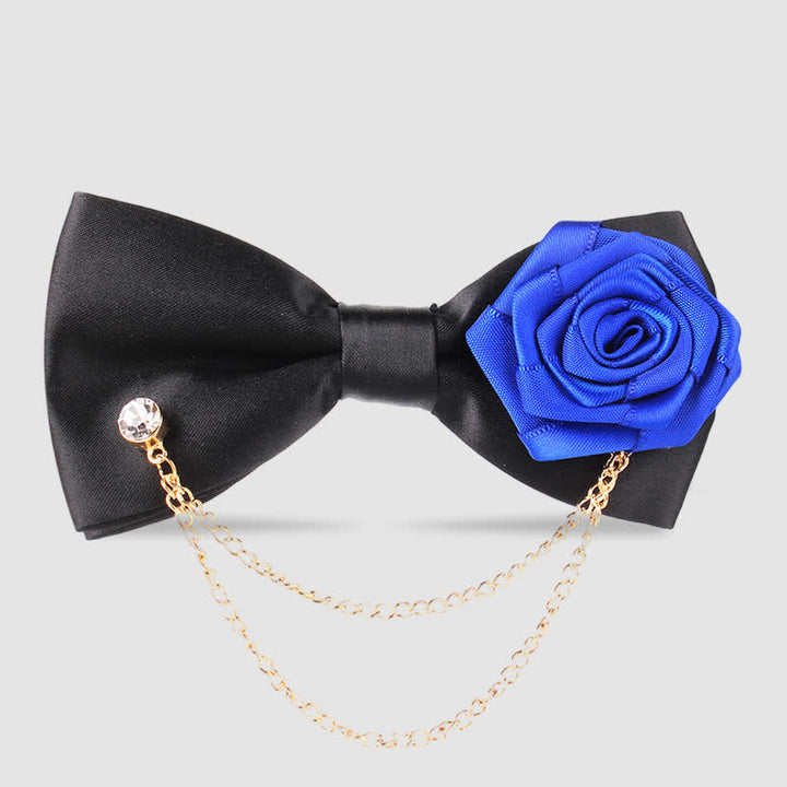 Elegante Herrenfliege mit Rosé-Gold-Kettenverzierung