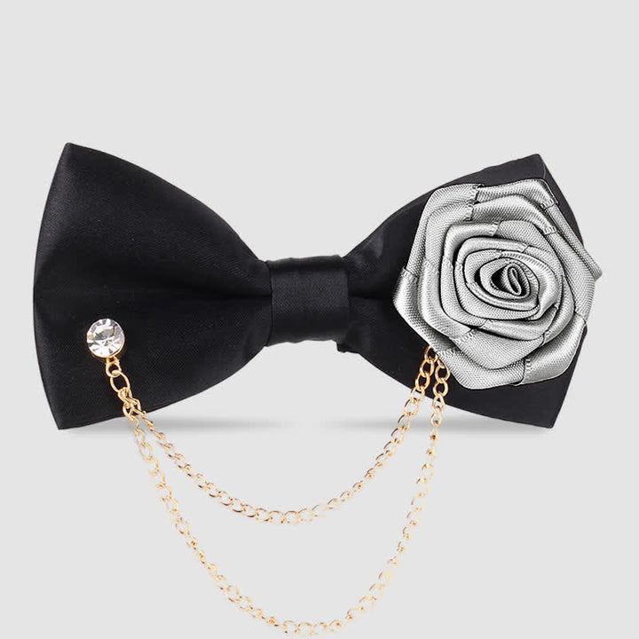 Elegante Herrenfliege mit Rosé-Gold-Kettenverzierung
