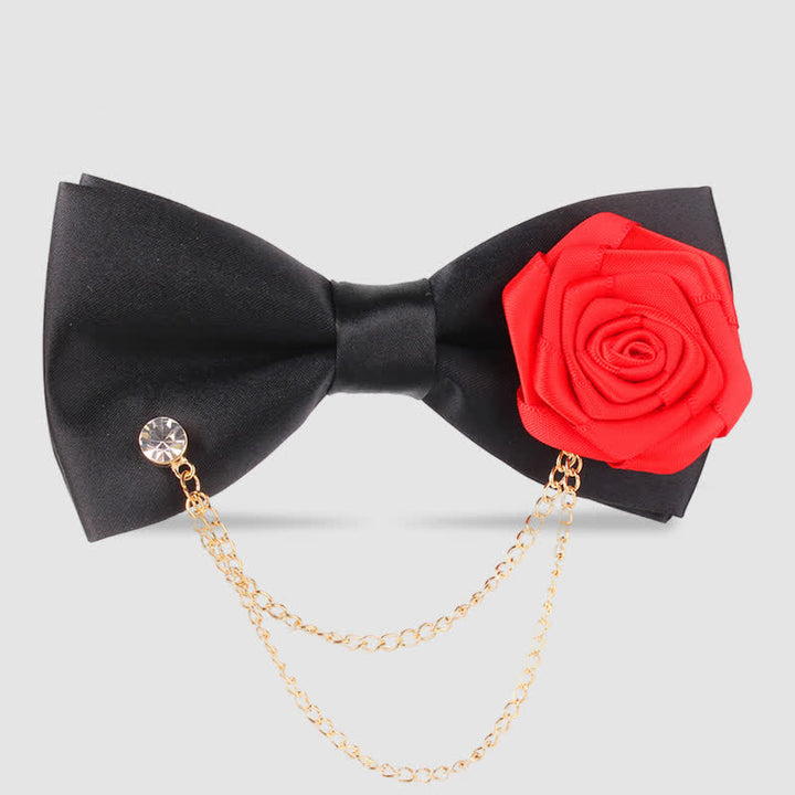 Elegante Herrenfliege mit Rosé-Gold-Kettenverzierung