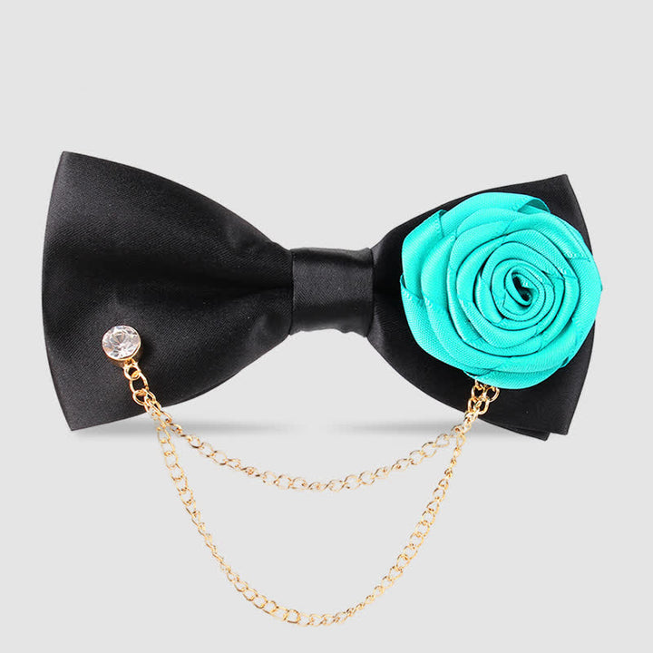 Elegante Herrenfliege mit Rosé-Gold-Kettenverzierung