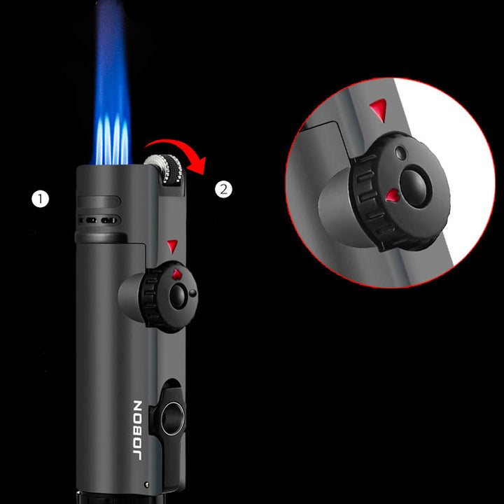 Vierflammenfeuerzeug mit Zigarrenlocher, Vierbrennerfeuerzeug