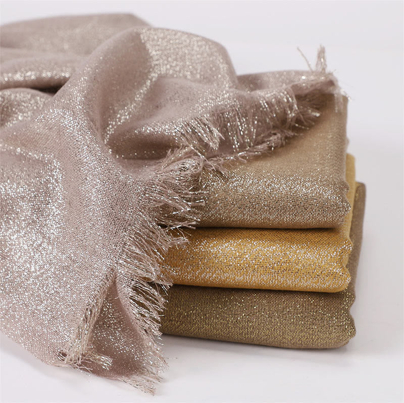 Leichter, dünner Schal mit goldenem Glitzer für Damen