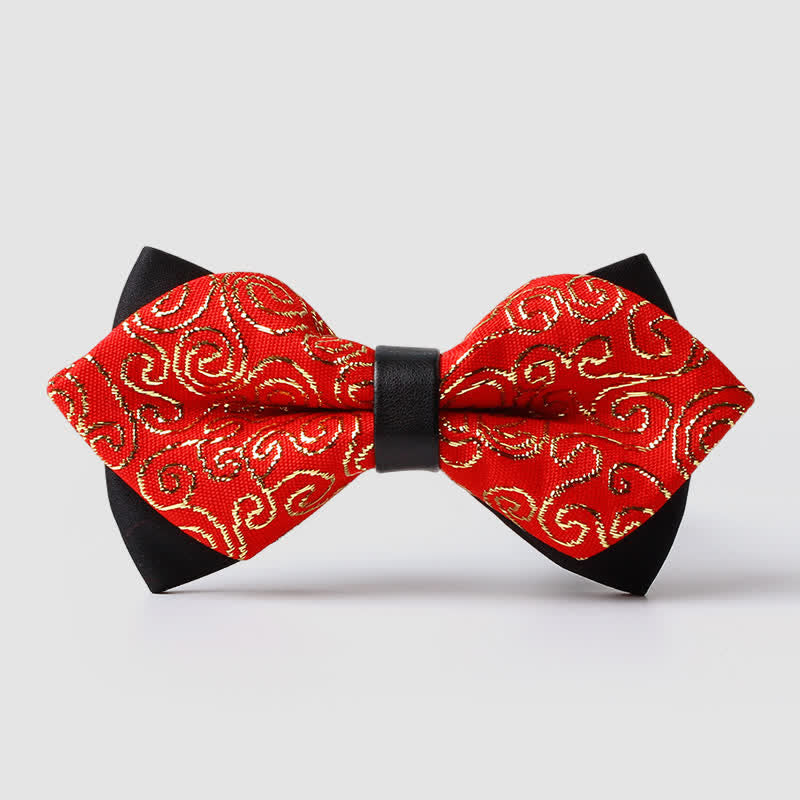 Männliche Paisley-Fliege in Goldton - Backsteinrot - image 18
