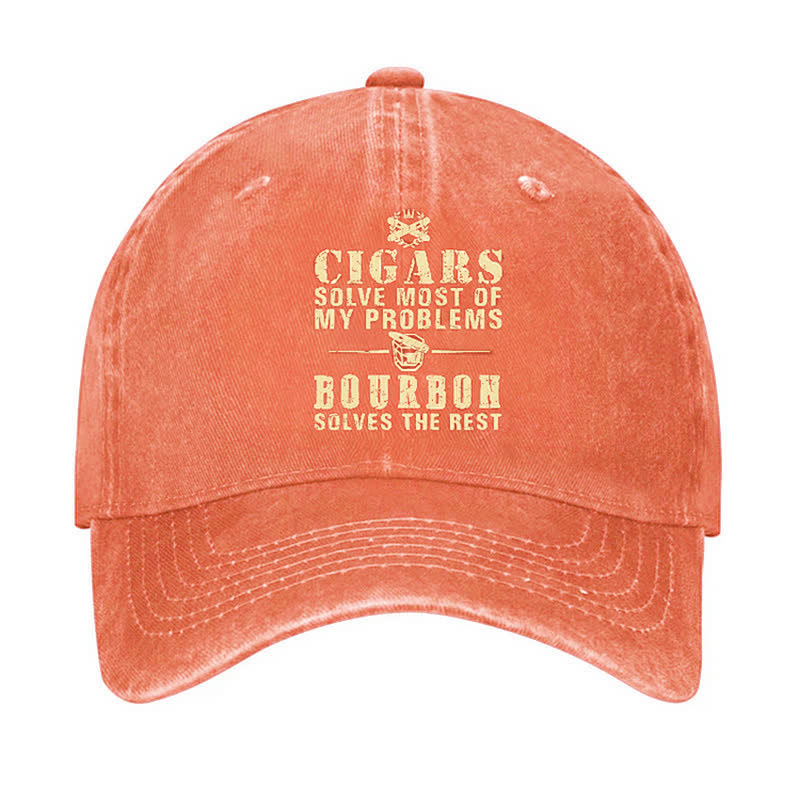 Bourbon – Verstellbare Baseballkappe „Solve The Rest Problems“