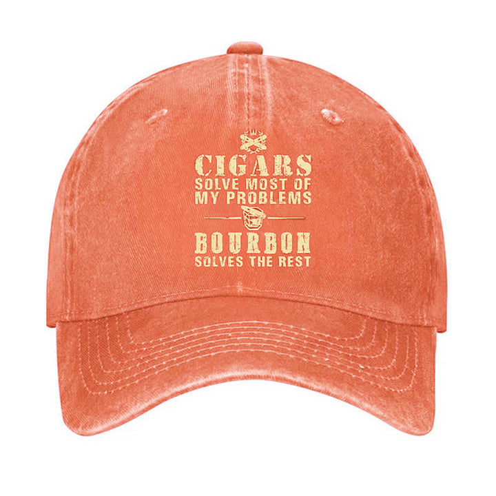 Bourbon – Verstellbare Baseballkappe „Solve The Rest Problems“