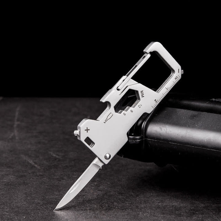6 in 1 EDC Outdoor Tragbares Werkzeug Klapp Mini Messer Schlüsselanhänger