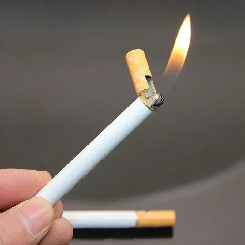Kreatives Mini-Butanfeuerzeug aus Metall in Zigarettenform