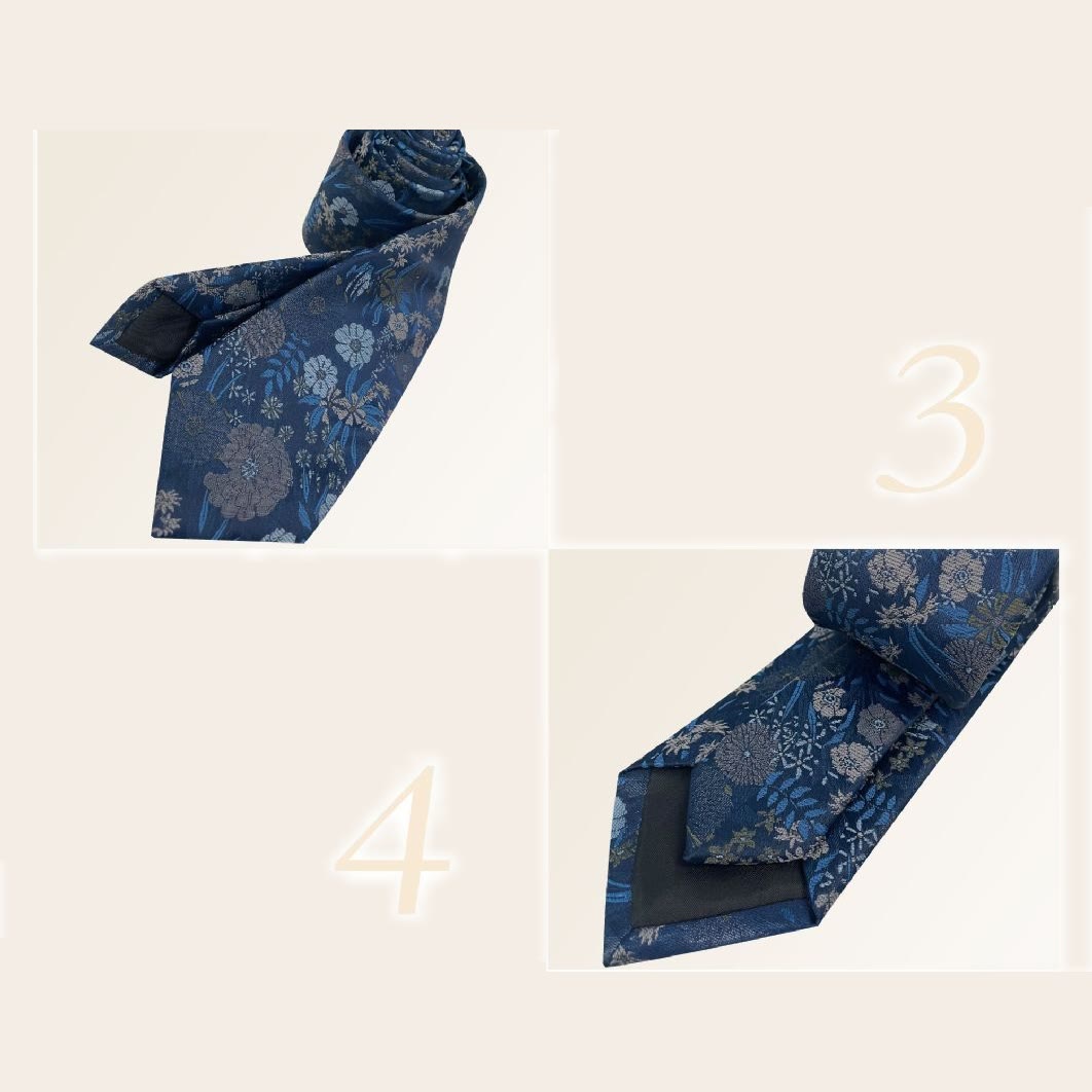 Herren-Krawatte aus Polyester im Urlaubsstil mit Blumenmuster - image 3