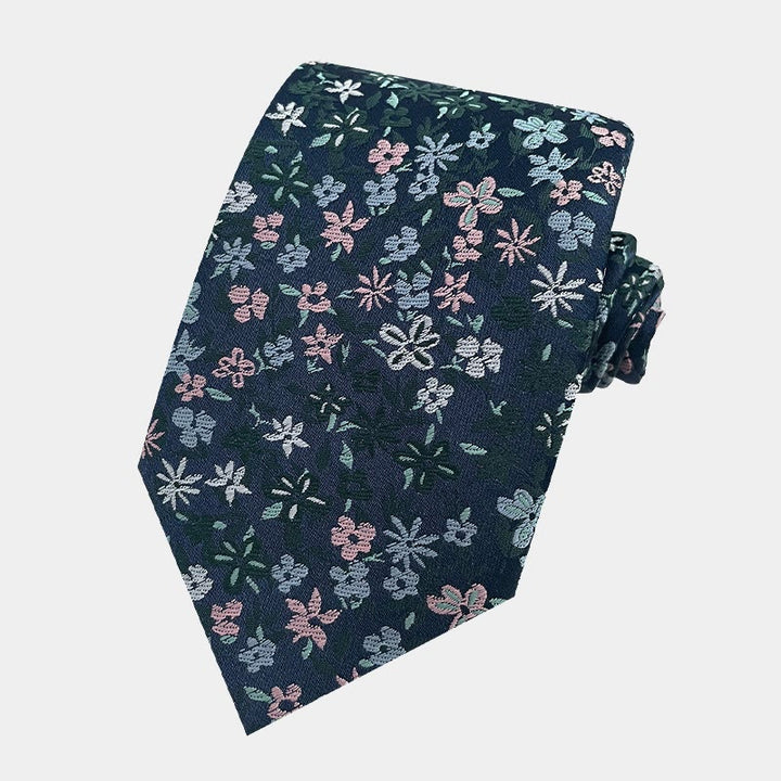 Herren-Krawatte aus Polyester mit Blumenmuster und Frühlingsmotiv