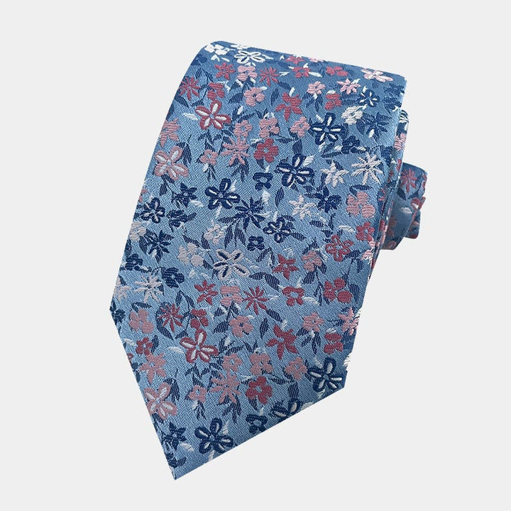 Herren-Krawatte aus Polyester mit Blumenmuster und Frühlingsmotiv