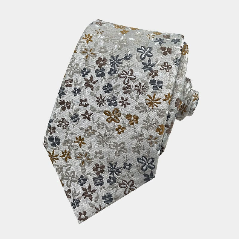 Herren-Krawatte aus Polyester mit Blumenmuster und Frühlingsmotiv