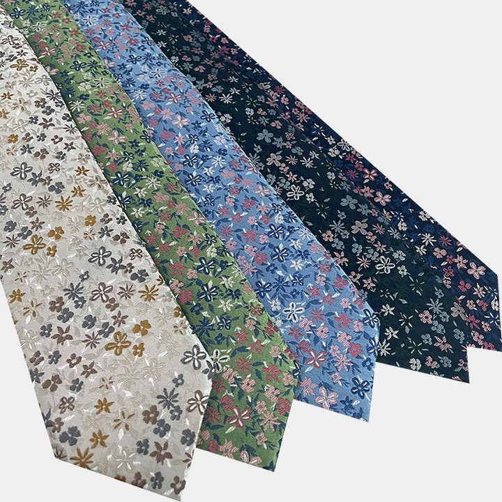 Herren-Krawatte aus Polyester mit Blumenmuster und Frühlingsmotiv