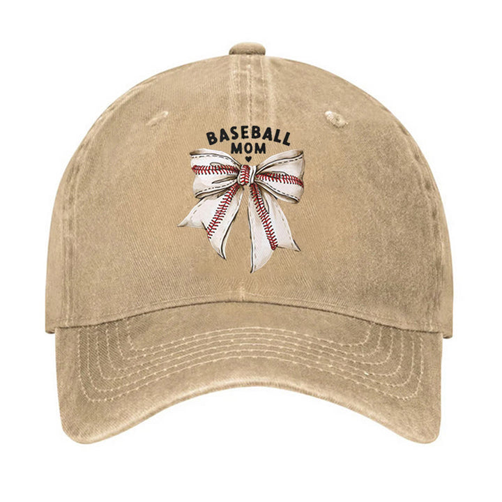 Baseballkappe mit Schleife und verstellbarer Baseballkappe für Mütter