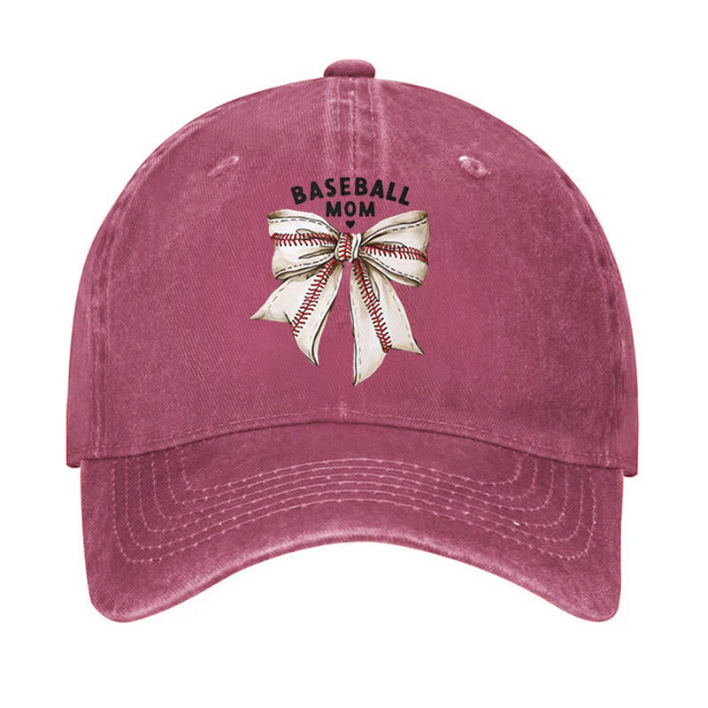 Baseballkappe mit Schleife und verstellbarer Baseballkappe für Mütter