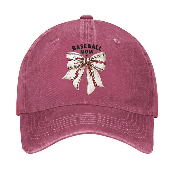 Baseballkappe mit Schleife und verstellbarer Baseballkappe für Mütter