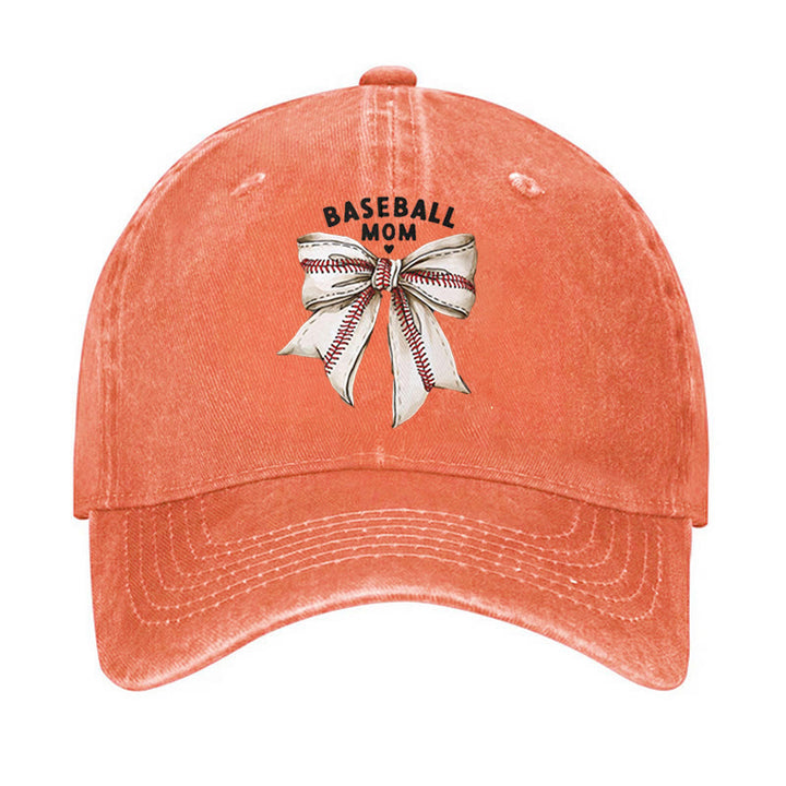 Baseballkappe mit Schleife und verstellbarer Baseballkappe für Mütter