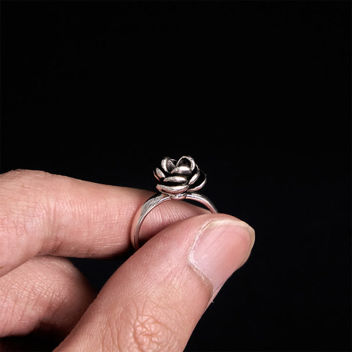 Abnehmbarer, verstellbarer Selbstverteidigungsring mit gedrehter Rose