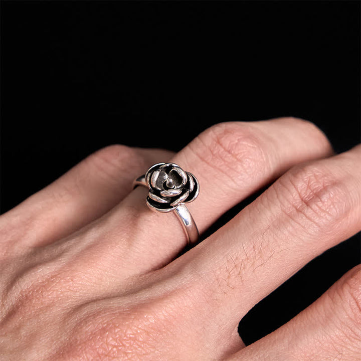 Abnehmbarer, verstellbarer Selbstverteidigungsring mit gedrehter Rose