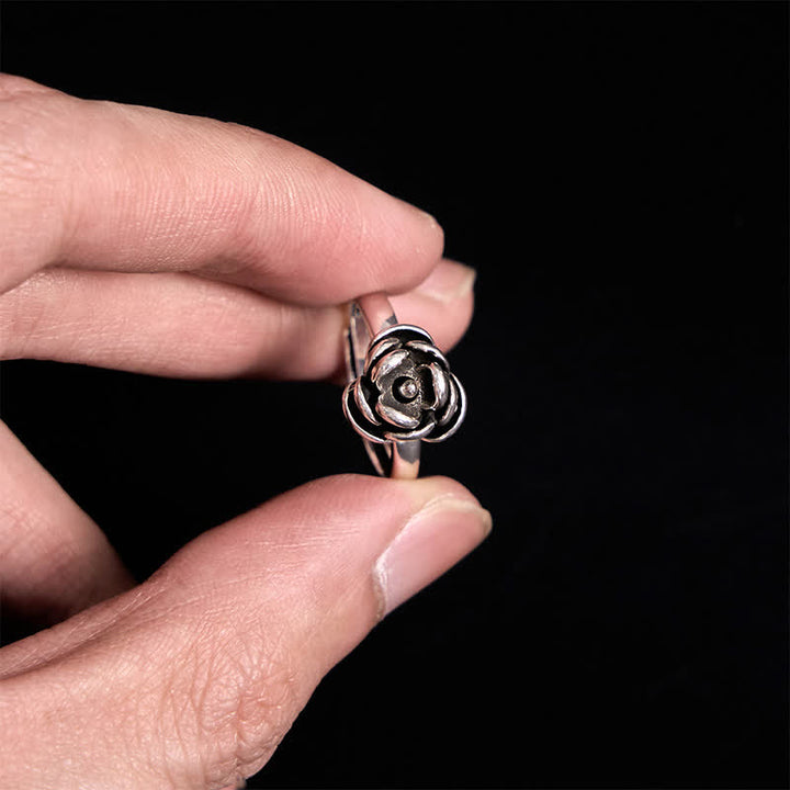 Abnehmbarer, verstellbarer Selbstverteidigungsring mit gedrehter Rose