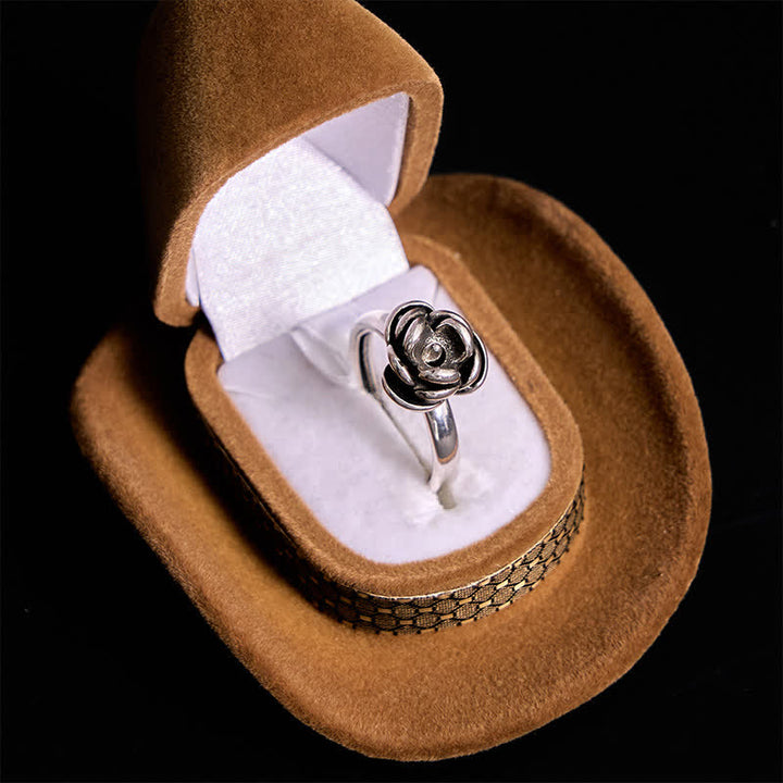 Abnehmbarer, verstellbarer Selbstverteidigungsring mit gedrehter Rose