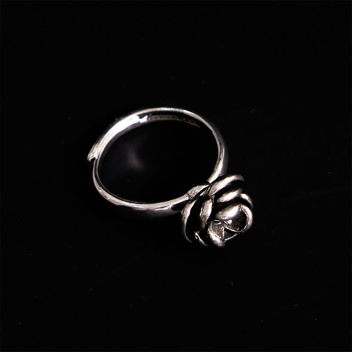 Abnehmbarer, verstellbarer Selbstverteidigungsring mit gedrehter Rose