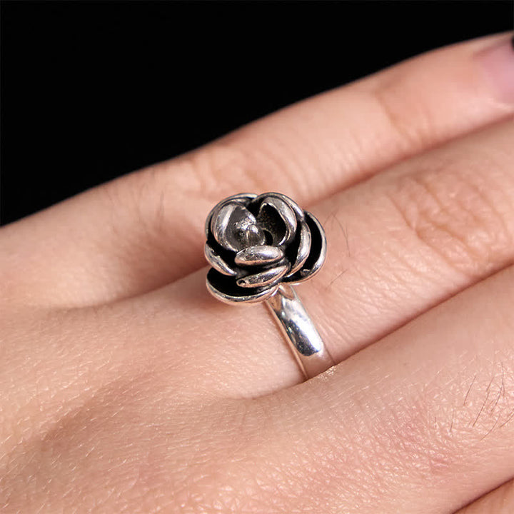 Abnehmbarer, verstellbarer Selbstverteidigungsring mit gedrehter Rose