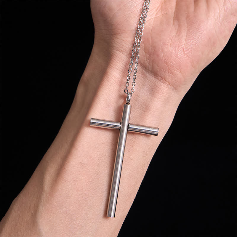 Edc Zahnstocher Tragbares Gadget Kreuz Anhänger Halskette