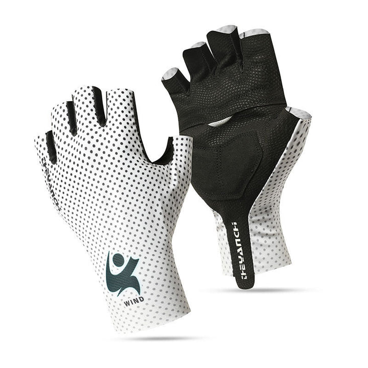 Sport-Radsport-Halbfinger-Anti-Rutsch-Eisseidenhandschuhe