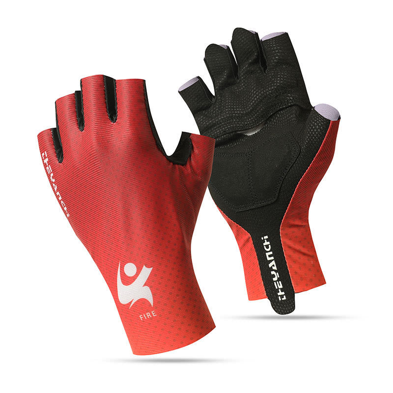 Sport-Radsport-Halbfinger-Anti-Rutsch-Eisseidenhandschuhe