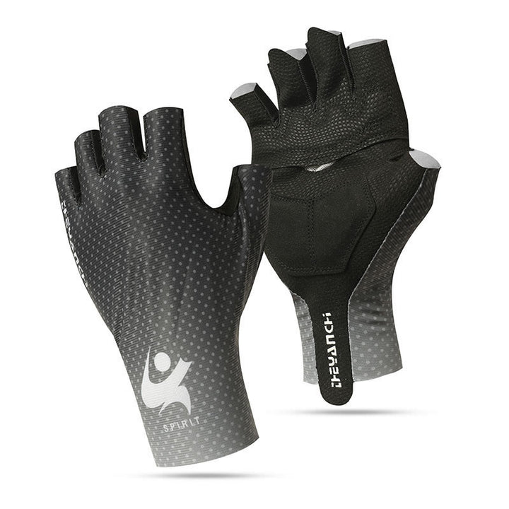 Sport-Radsport-Halbfinger-Anti-Rutsch-Eisseidenhandschuhe