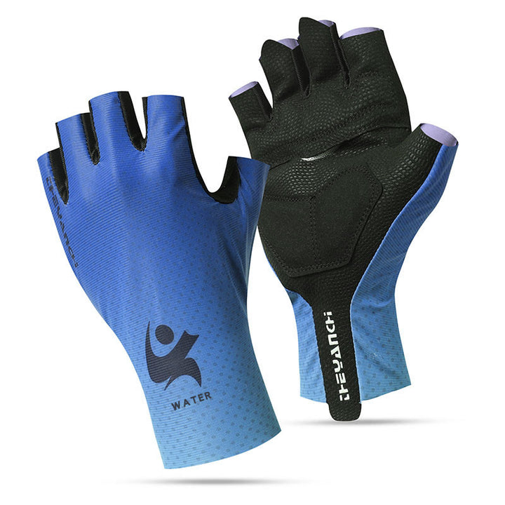 Sport-Radsport-Halbfinger-Anti-Rutsch-Eisseidenhandschuhe
