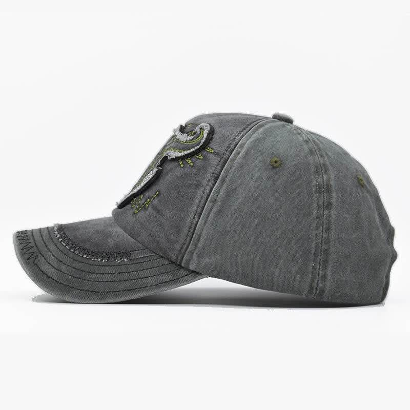 Vintage Street Style bestickte Bull Washed Baseballkappe